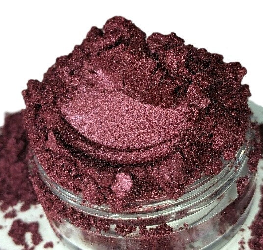 BODACIOUS METALLIC red eyeshadow Shimmer Raspberry Natural Makeup Smokey Eyes vegan organic Luster Mineral Eye Shadow