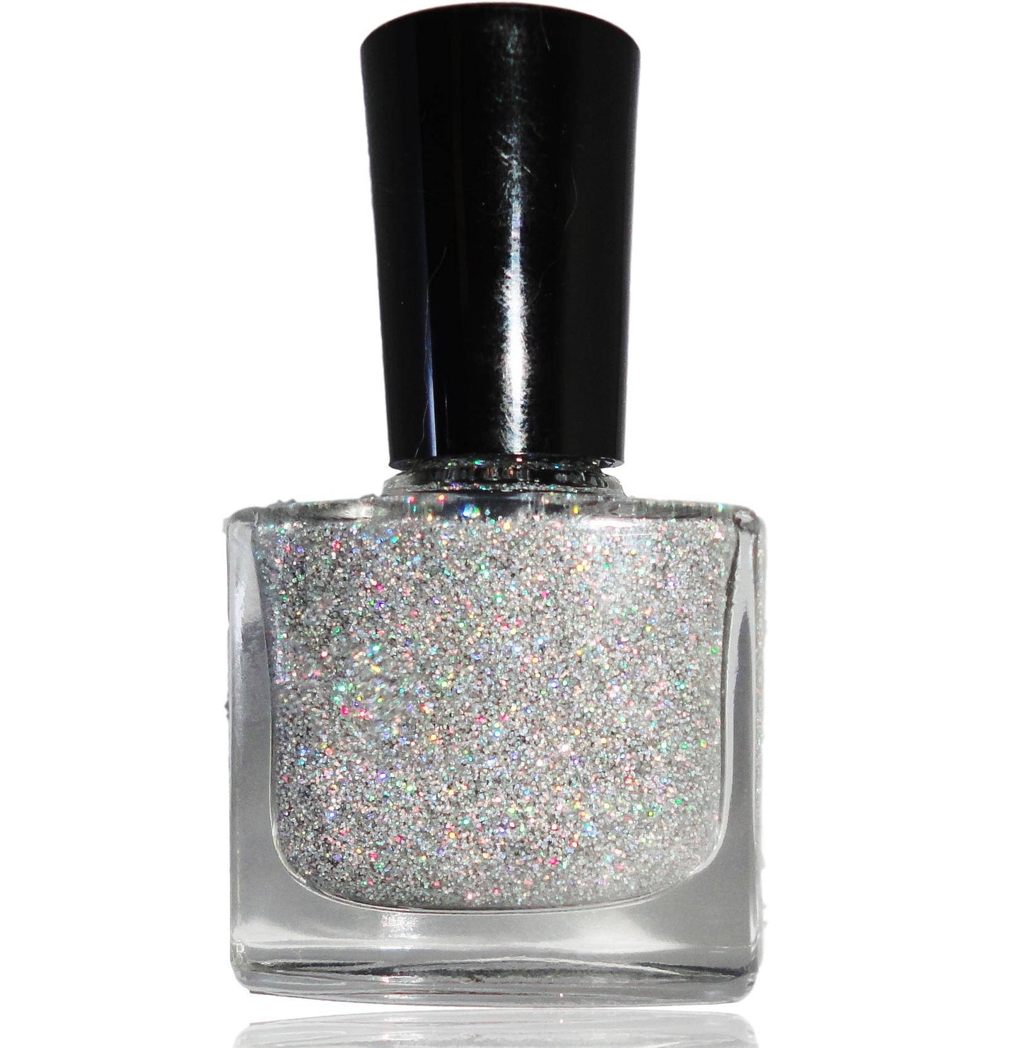 Holographic Silver Glitter Nail Polish Vegan nails free from harsh chemicals indie nail polish