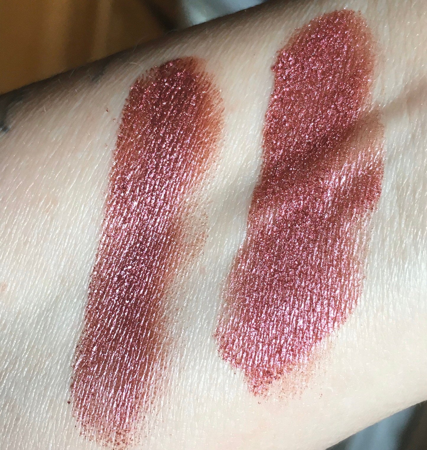BODACIOUS METALLIC red eyeshadow Shimmer Raspberry Natural Makeup Smokey Eyes vegan organic Luster Mineral Eye Shadow