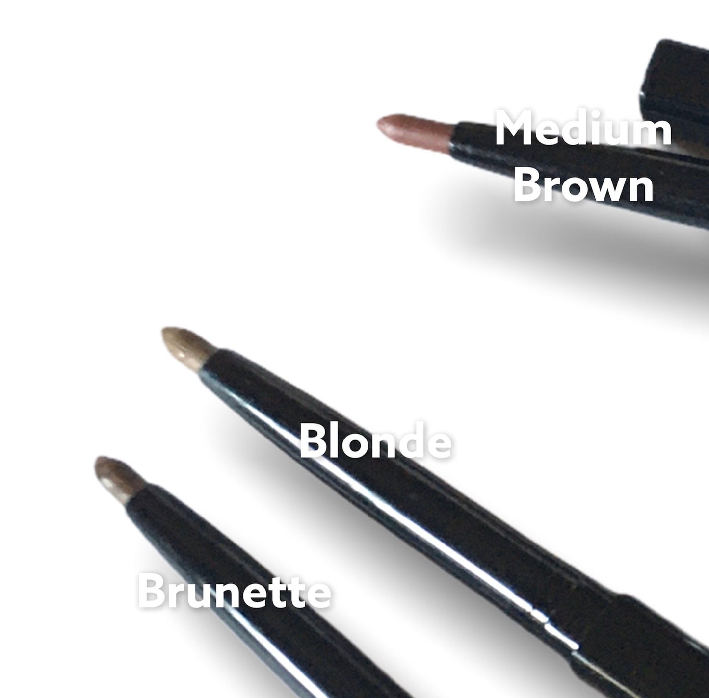 Eyebrow Pencil- Brunette - Blonde - Medium Brown - Twist up Tube - Shade- Natural Vegan - Makeup - No Sharpeners Required