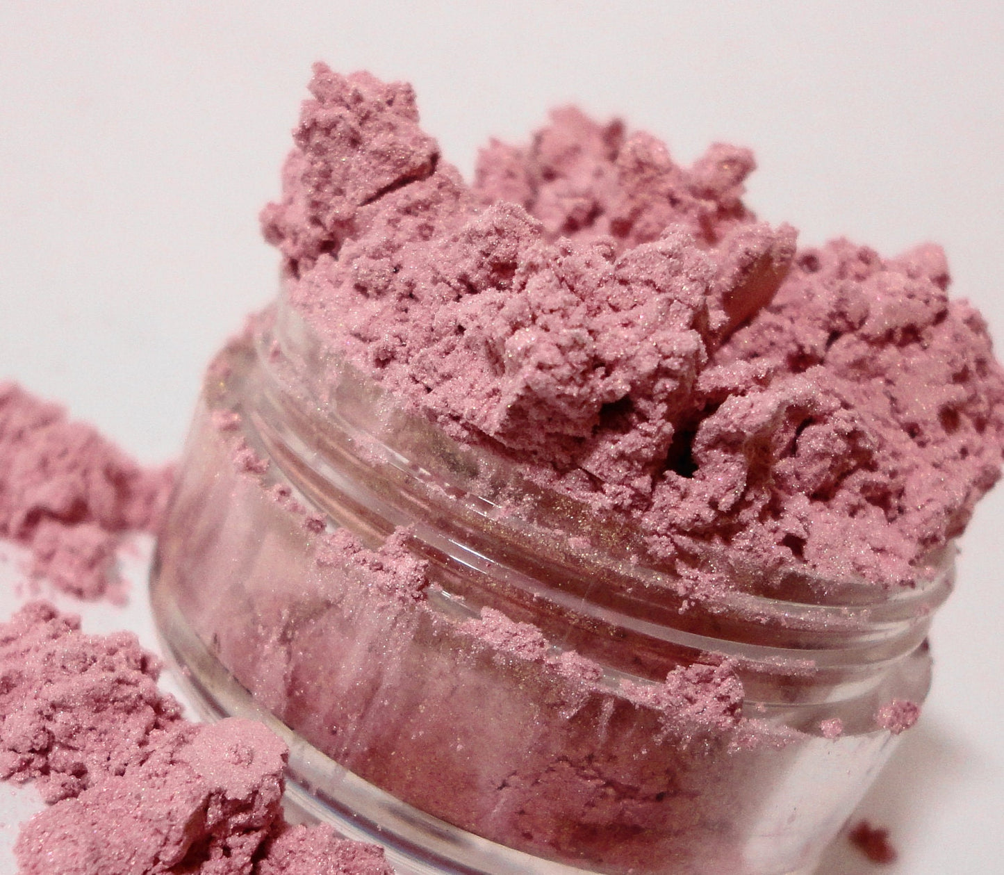 CAKE Pink Coral EyeShadow Shimmer - Eyeliner - Highlighter - Mineral Makeup - Eye shadow 10g Sifter Jar - Natural Sparkle Glitter