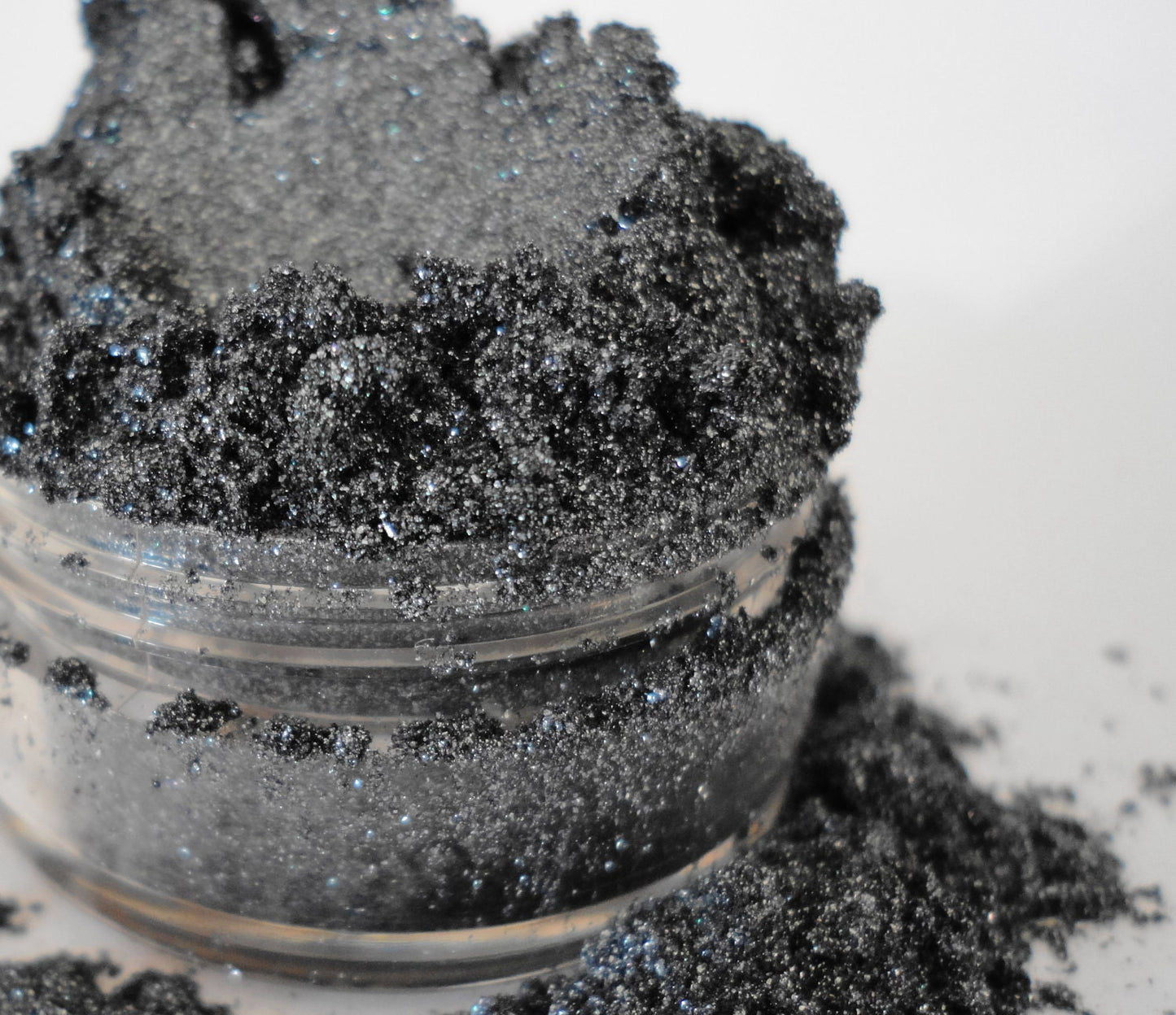 WINTER Gray Silver Eye Shadow Shimmer Glitter Sparkle Vegan Natural Eyeliner Mineral Makeup Eye Shadow 10g Sifter Jar Gray Eyeshadow