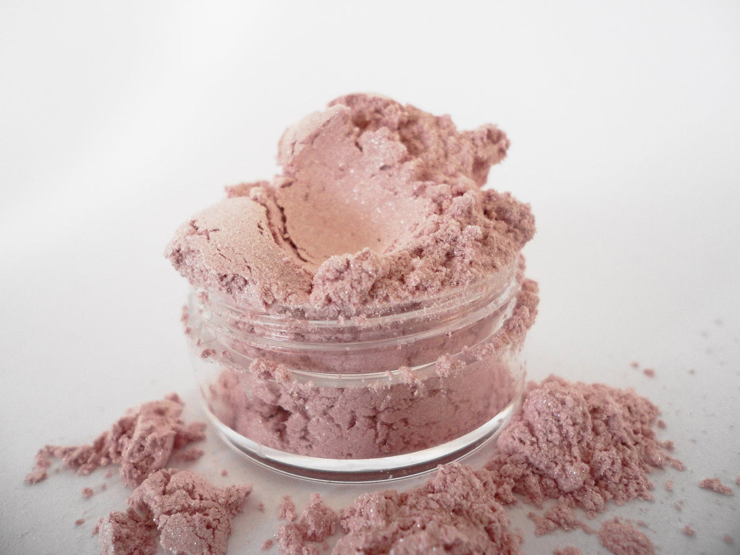 CAKE Pink Coral EyeShadow Shimmer - Eyeliner - Highlighter - Mineral Makeup - Eye shadow 10g Sifter Jar - Natural Sparkle Glitter