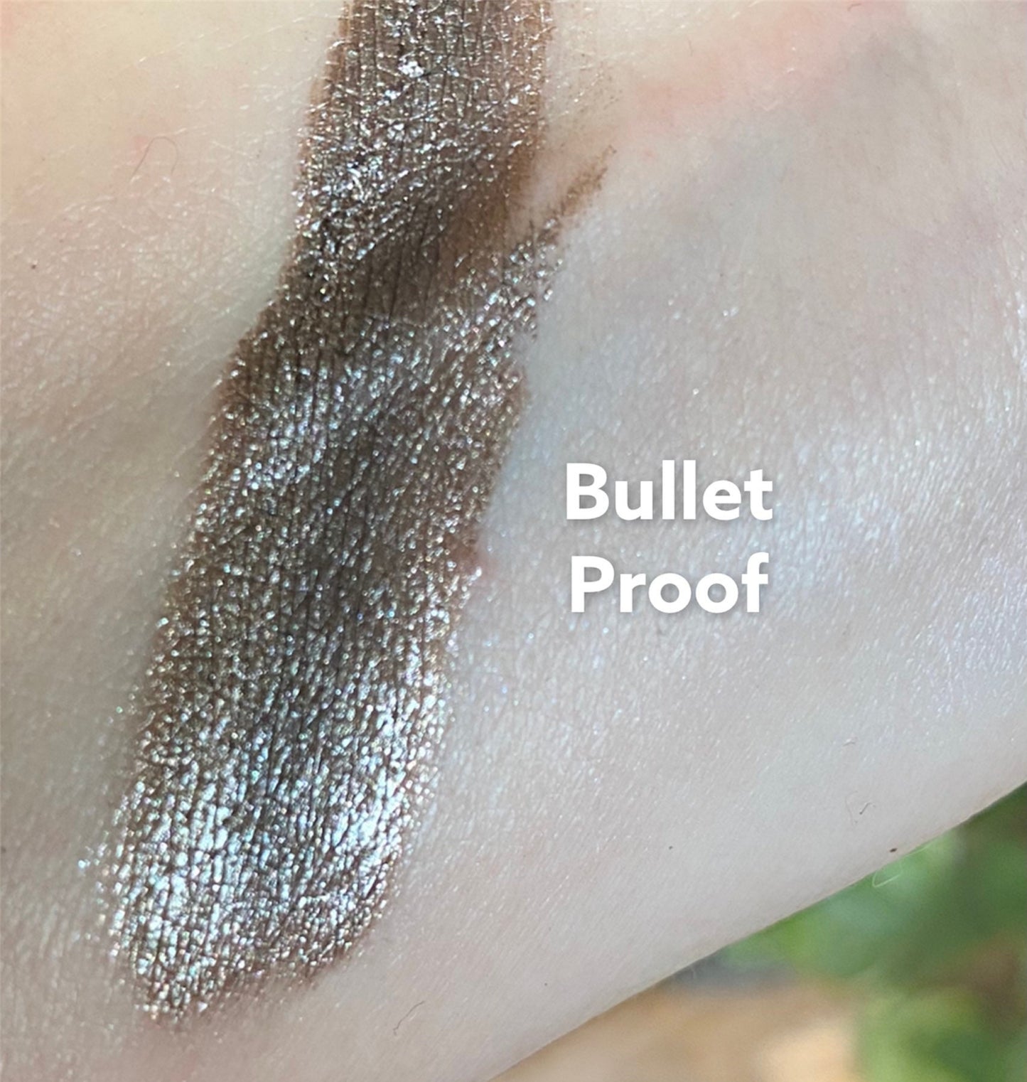 BULLET PROOF - Brown - Metallic Pewter Brown - eyeshadow - Shimmer - Luster Vegan - Natural - Eyeliner - 10g Sifter Jar - smokey eyes
