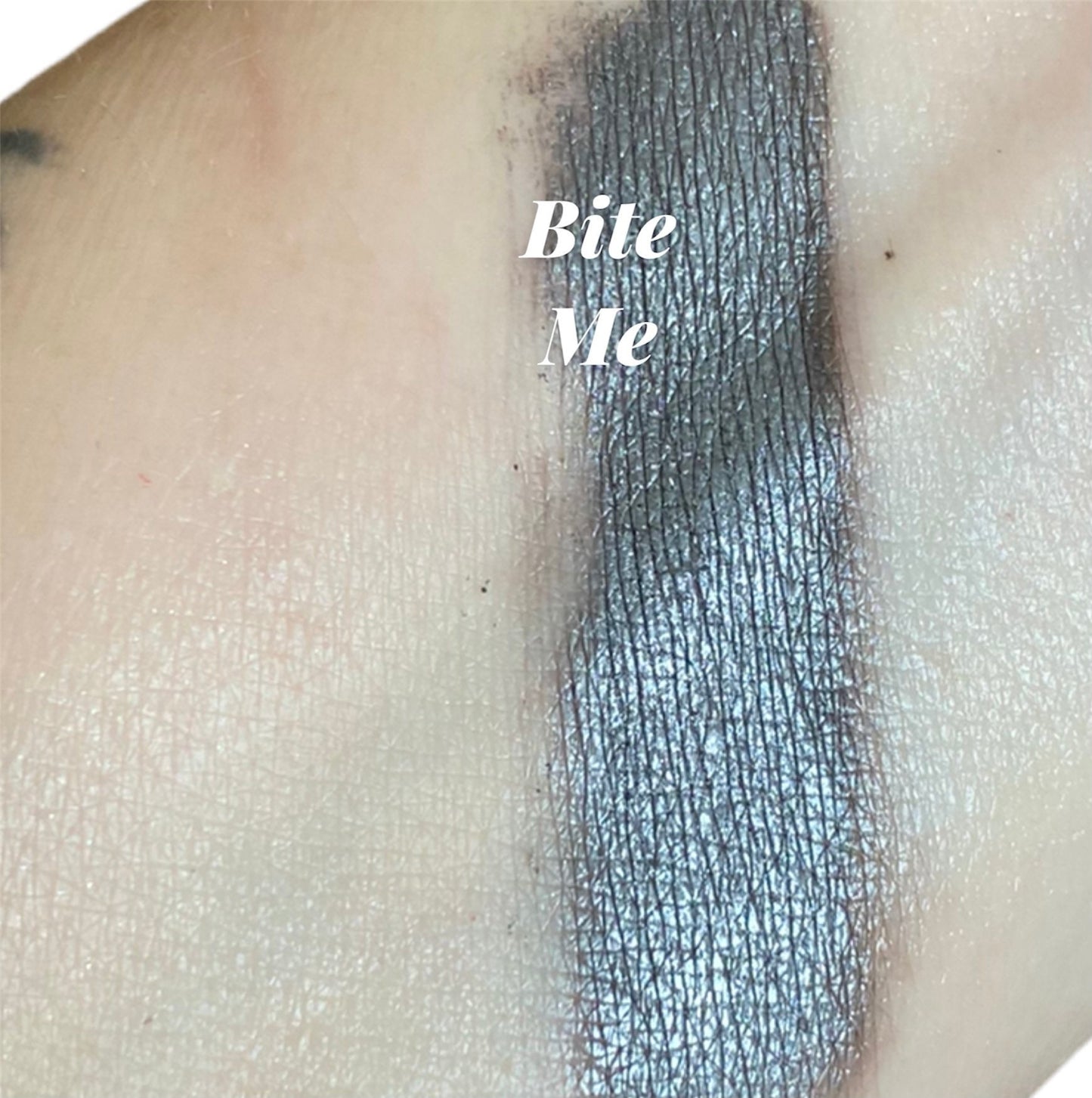 Bite Me - Black Metallic- Mineral Makeup - Eye Shadow - 10g Sifter Jar - Black Gray eyeshadow - eyeliner - smokey eyes