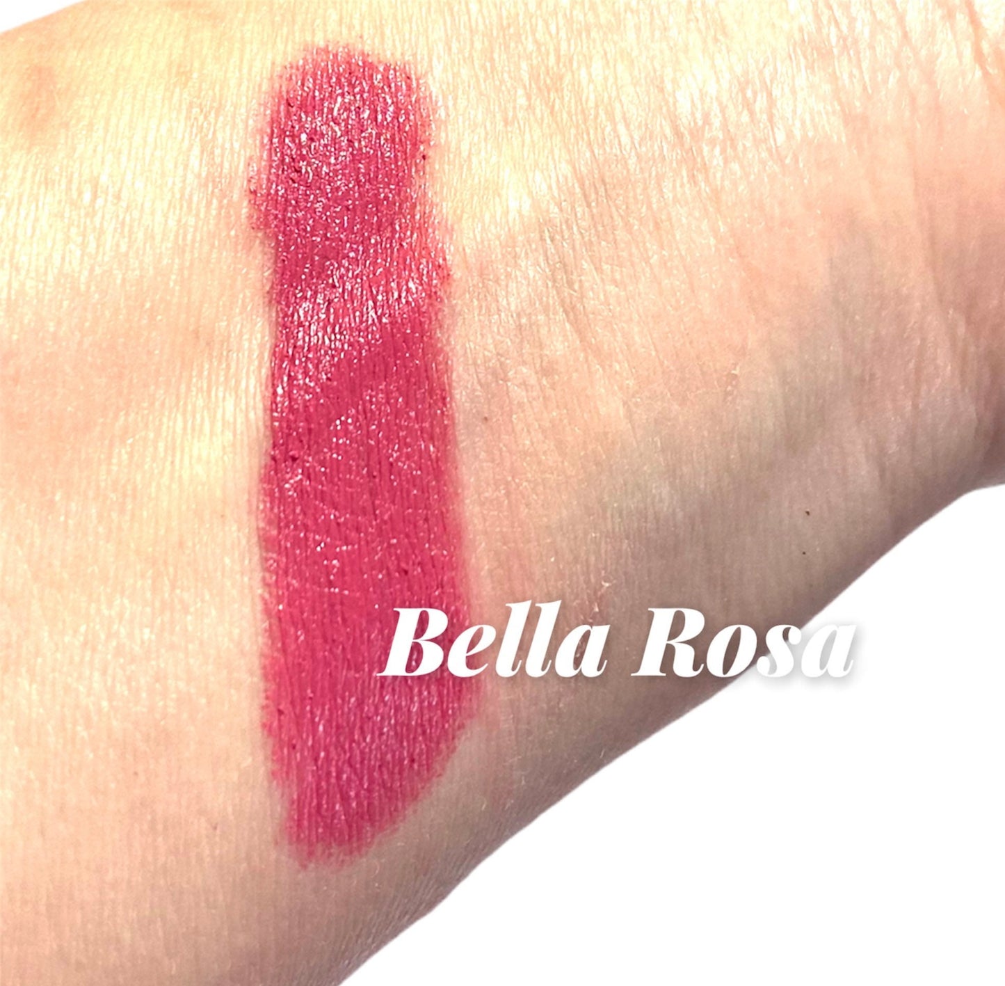 BELLA ROSA- Pink Red Raspberry- Lip Crayon- Cream - Twist Up Tube - pigmented Color- Vitamin Rich - Luscious Rich Color - Natural Vegan