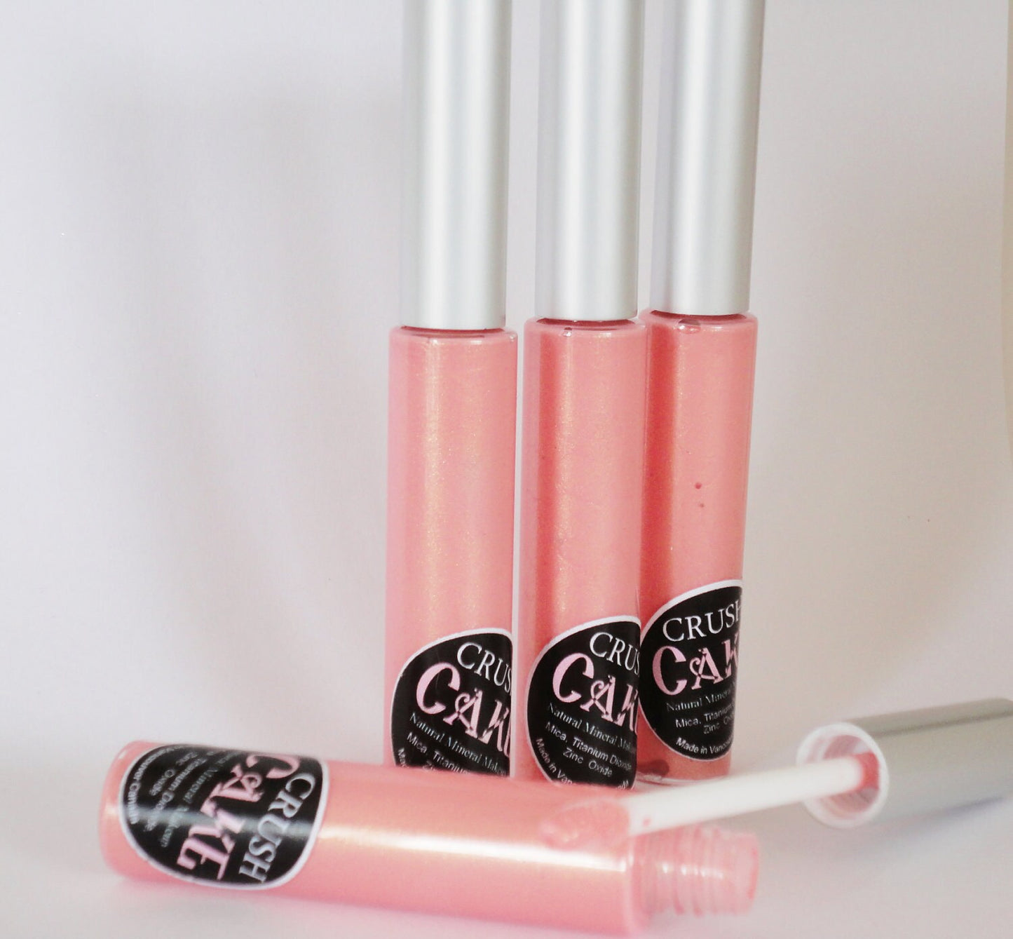 Cake Pink Lip Gloss Vegan Coral MineralLipgloss Makeup Lip Stick make up shiny