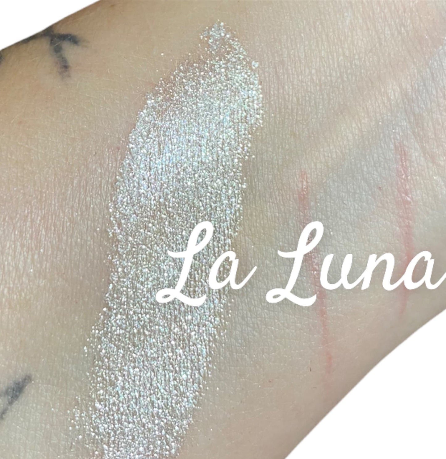 LA LUNA - White - EyeShadow - Crystal - Iridescent - Highlighter - Silvery - glitter- eye shadow - Vegan Natural - mineral Mica Makeup