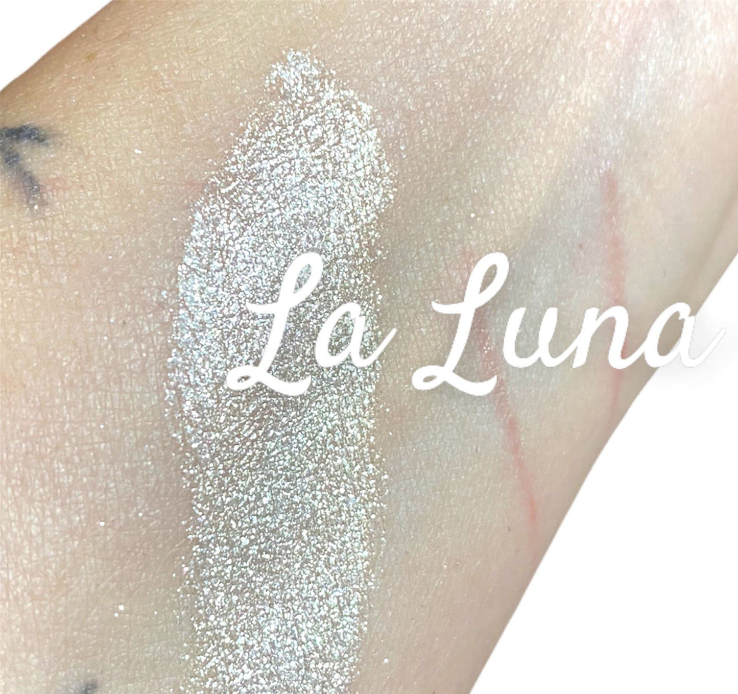LA LUNA - White - EyeShadow - Crystal - Iridescent - Highlighter - Silvery - glitter- eye shadow - Vegan Natural - mineral Mica Makeup