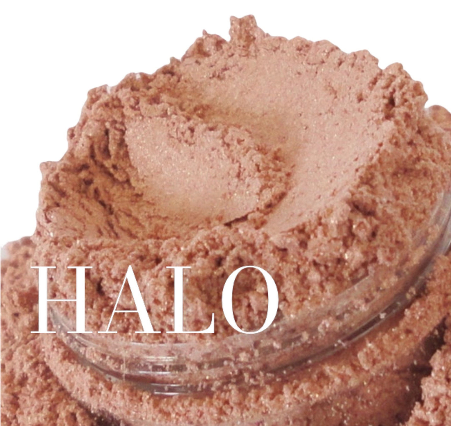 HALO Pink Peach Eyeshadow Copper Shimmer Highlighter Natural Vegan Eyeliner Glitter Mineral Makeup Eye Shadow 5g Sifter Jar