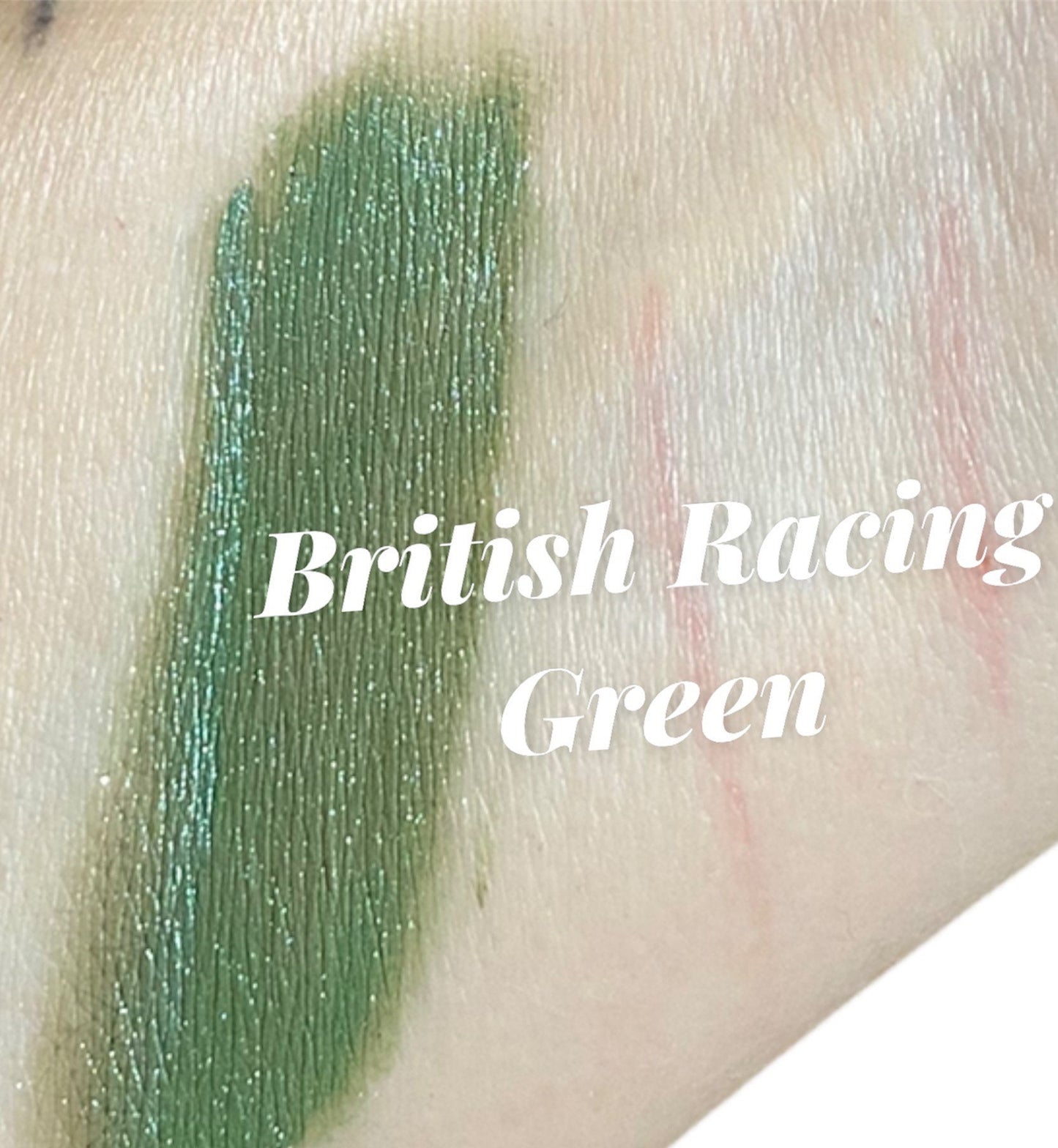 BRITISH GREEN Green Olive Eye Shadow Shimmer Mineral Makeup EyeShadow 5g Sifter Jar Vegan Natural Eyeliner Smokey Eyes Gold Petite Size