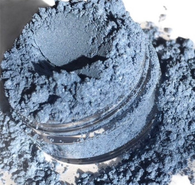 Zephyr - Dark Denim Blue -Shimmer Luster - Eyeshadow - Accent Color - Mineral Makeup - Vegan Natural Pigmented- Smokey Eyes