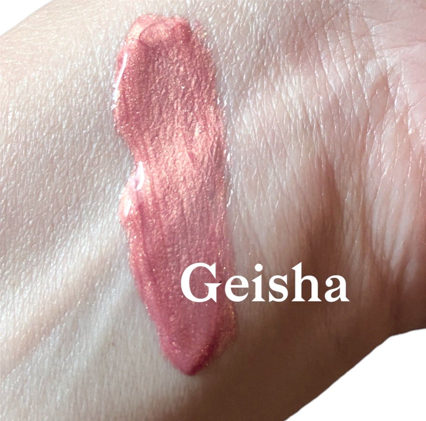 GEISHA Dusty Pink Lip Gloss Shimmer Vegan Natural Glossy Classic Rose Pink Lip Stick