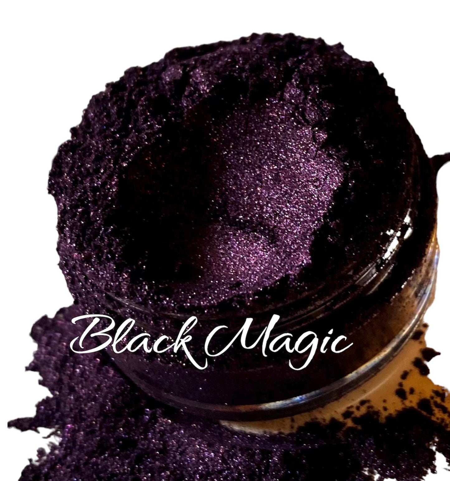 BLACK MAGIC - Dark Violet - Purple - Mineral Eye Shadow - Shimmer - Metallic- Sifter Jar - eyeshadow - Vegan - mineral - Mica