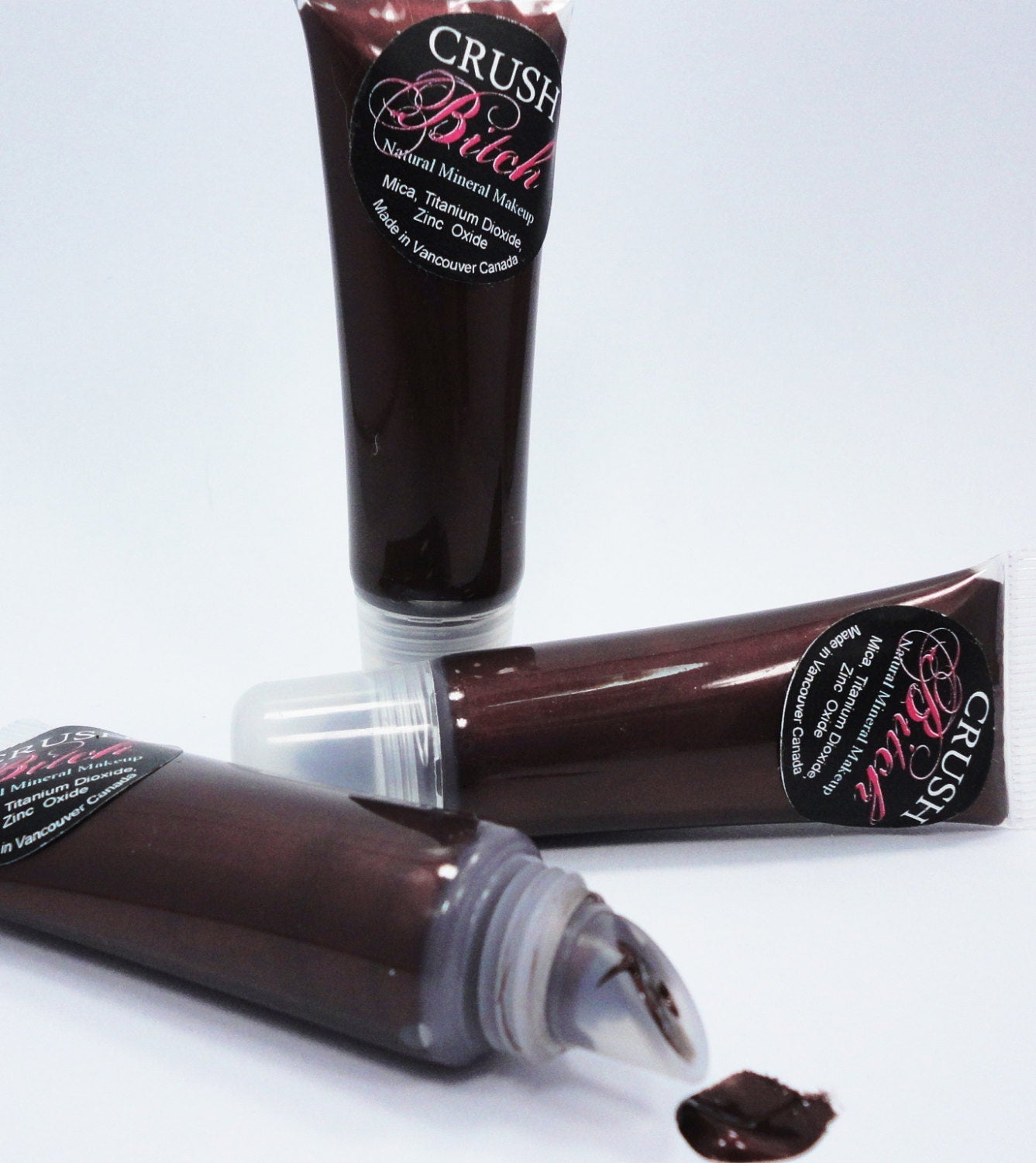 Bitch Lip Gloss Deep Plum Burgundy Mineral Makeup Vegan