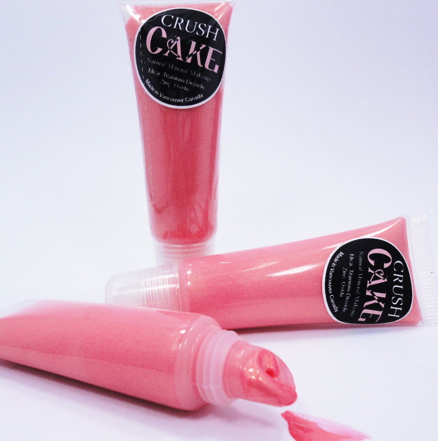 Cake Pink Lip Gloss Vegan Coral MineralLipgloss Makeup Lip Stick make up shiny