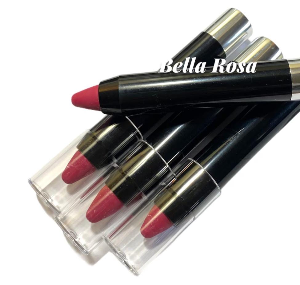 Deep Pink Red lipstick Cream Formula -Lip Twist Up Tube - pigmented Color- Vitamin E Enriched- Luscious Rich Color - Natural Vegan.