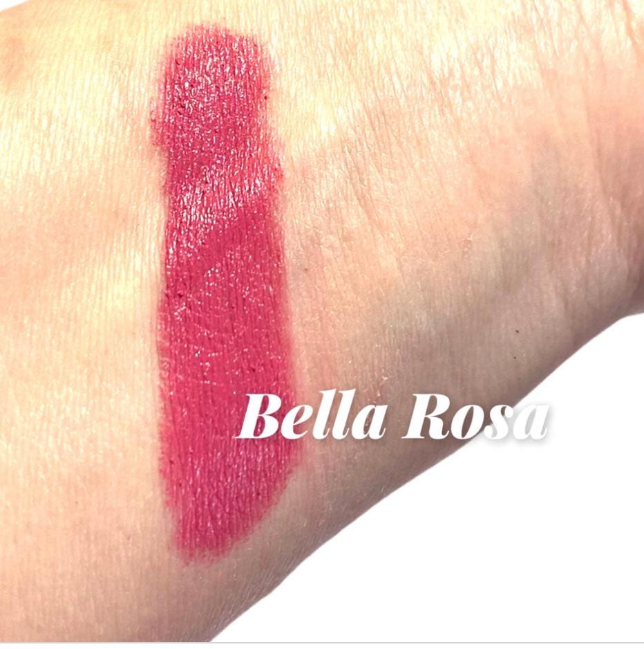Deep Pink Red lipstick Cream Formula -Lip Twist Up Tube - pigmented Color- Vitamin E Enriched- Luscious Rich Color - Natural Vegan.