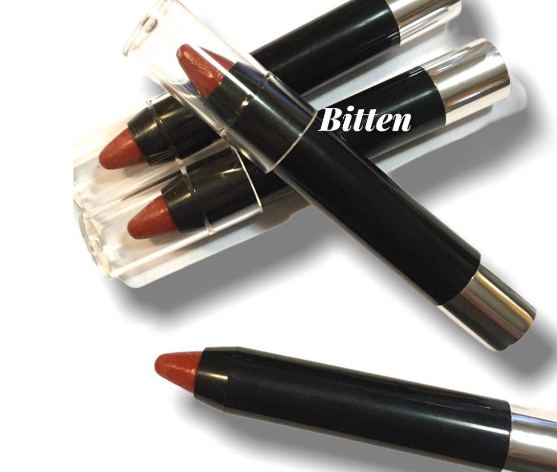 Deep Red lipstick Cream Formula -Lip Twist Up Tube - pigmented Color- Vitamin E Enriched- Luscious Rich Color - Natural Vegan-BITTEN