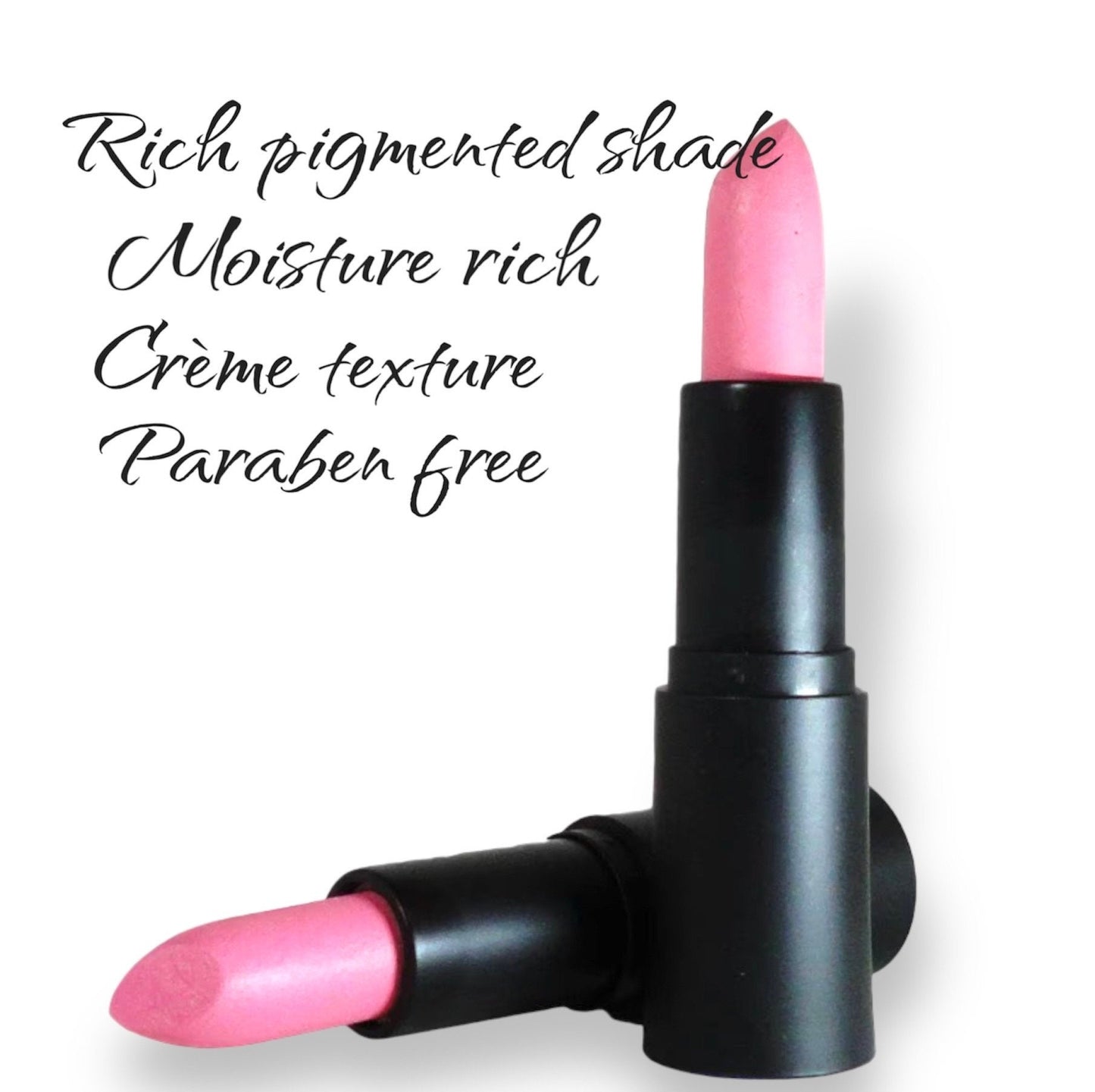 Pink Lipstick Coral Semi Matte-ish Vegan Paraben Free Mineral Makeup Cream Lips Summer Color- FAMOUS