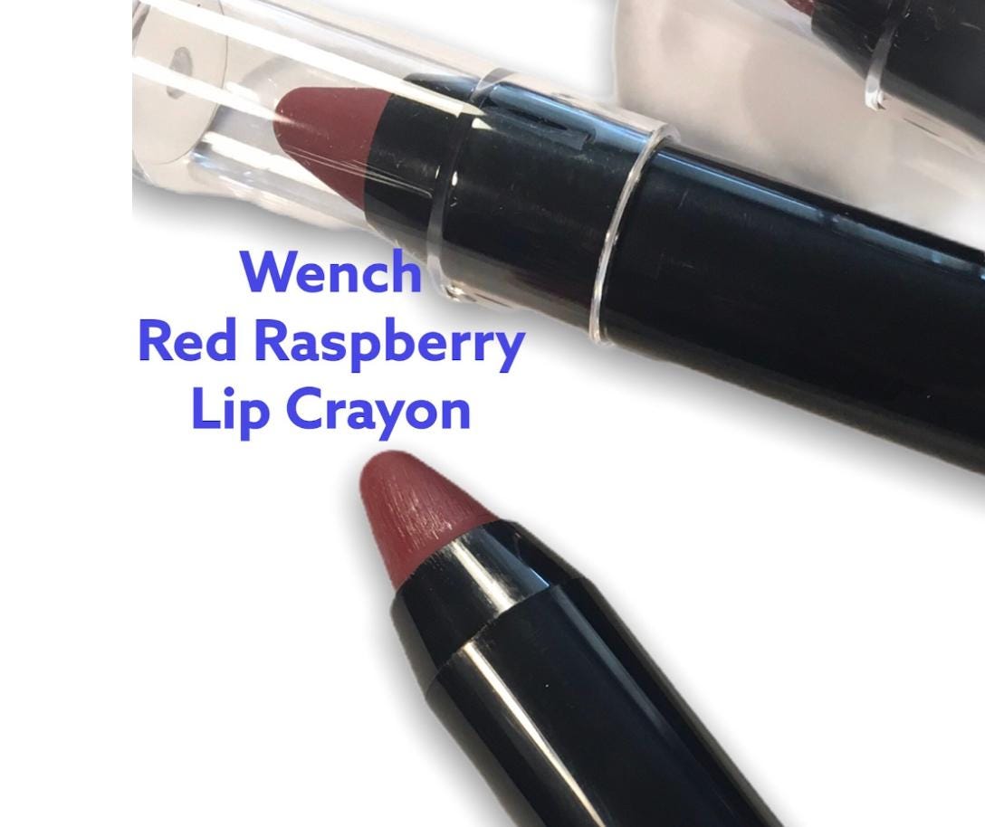 Deep Pink Red lipstick Cream Formula -Lip Twist Up Tube - pigmented Color- Vitamin E Enriched- Luscious Rich Color - Natural Vegan- Wench