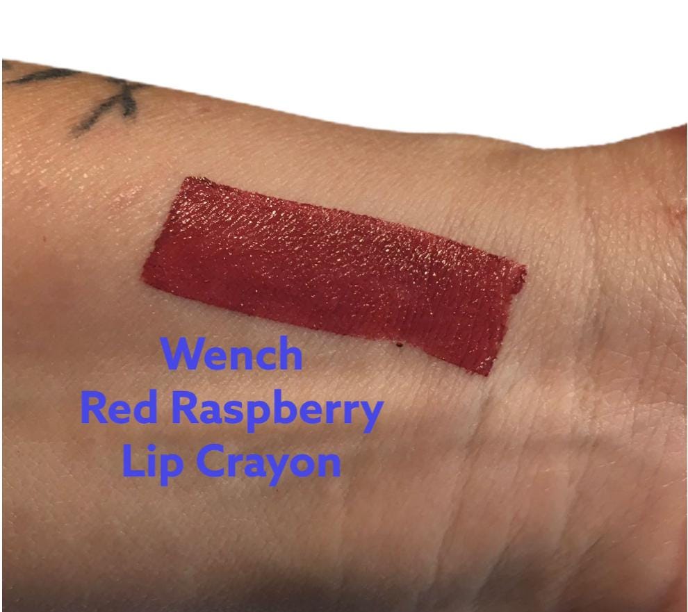 Deep Pink Red lipstick Cream Formula -Lip Twist Up Tube - pigmented Color- Vitamin E Enriched- Luscious Rich Color - Natural Vegan- Wench
