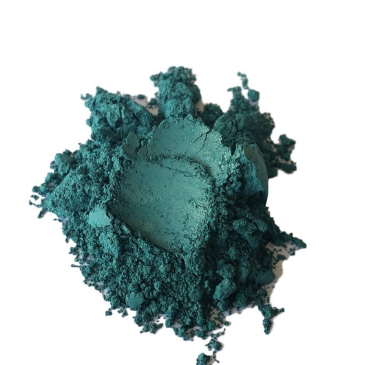 KIZMET - Matte Teal Blue  Makeup Eyeshadow  loose  Eye Shadow   Mineral Makeup Vegan Natural Glitter Gold