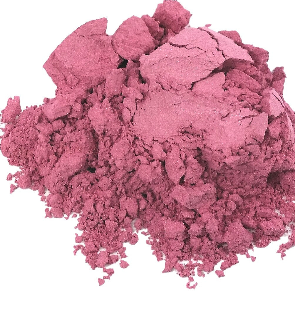 Matte Rosy Pink Blush Mineral Makeup  Medium Pink  Large 30g Sifter Jar   Loose Make Up makeup Vegan Natural Light weight #25
