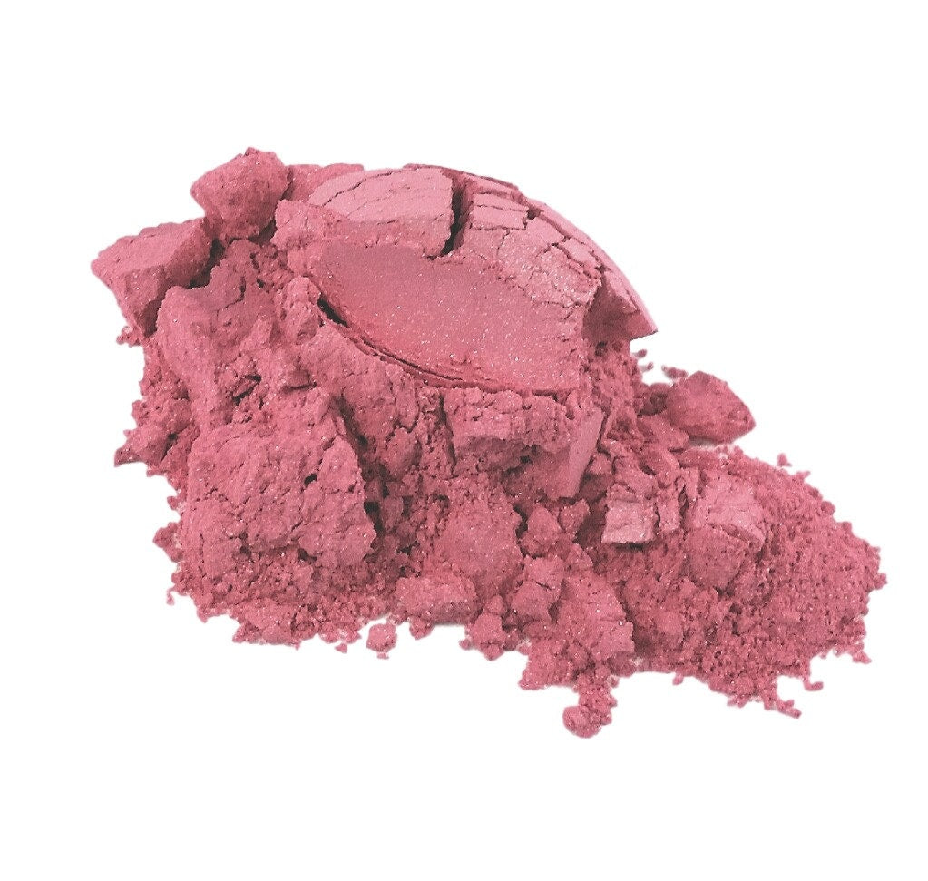 Matte Rosy Pink Blush Mineral Makeup  Medium Pink  Large 30g Sifter Jar   Loose Make Up makeup Vegan Natural Light weight #25