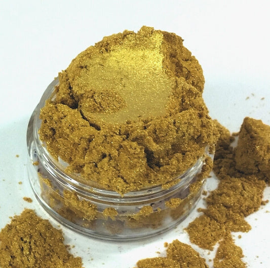 Not Shy Bright Yellow Gold Metallic Shimmer Mineral Eyeshadow 10g Sifter Jar  eye shadow Vegan Natural mineral Mica Makeup