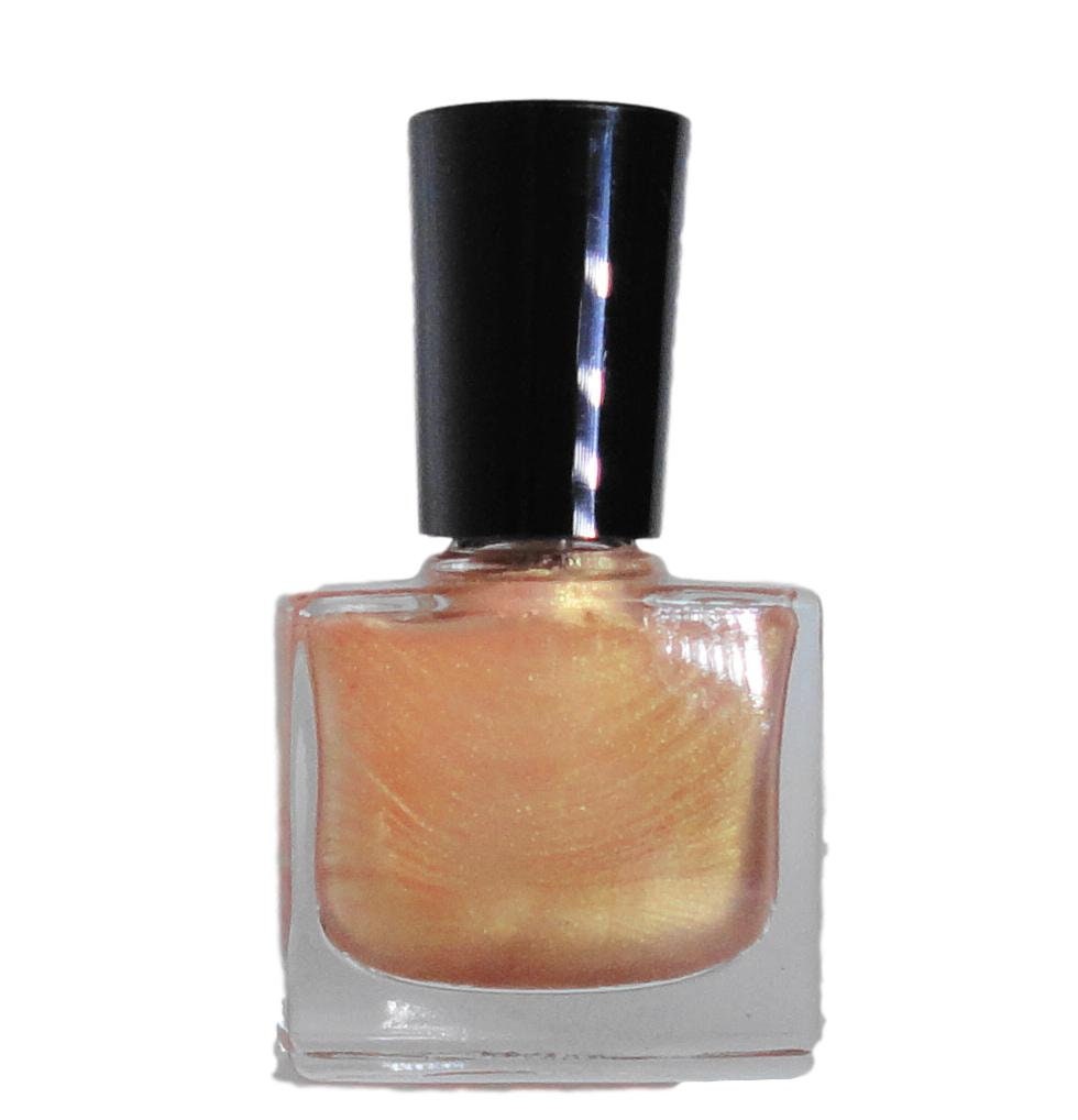 Nail Polish STARGAZER Iridescent Peach Gold Gloss Vegan nails  free From harsh Chemicals indie nail polish Shiny glossy manicure