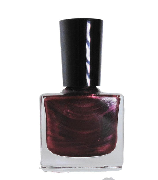 Nail Polish Bodacious Burgundy Red Iridescent  Vegan nails  free From harsh Chemicals indie nail polish Shiny glossy manicure