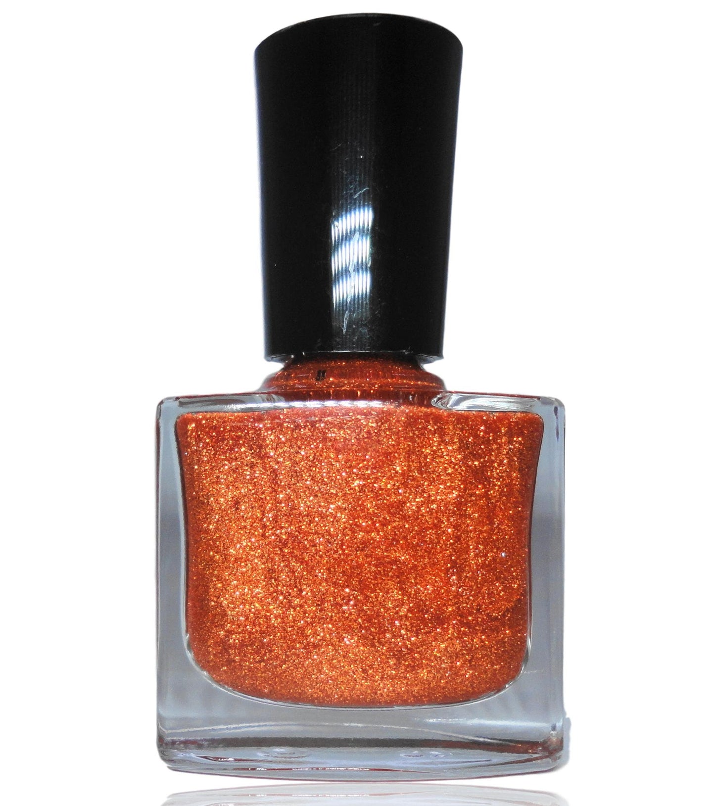 Nail Polish - HUSSY - Tangerine - Orange Glitter - Sparkle -Free   From harsh Chemicals -indie nail polish - Shiny -glossy manicure