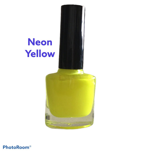 Nail Polish NEON Canary Yellow - Bright - Vegan nails -   free From harsh Chemicals - indie nail polish - Shiny glossy