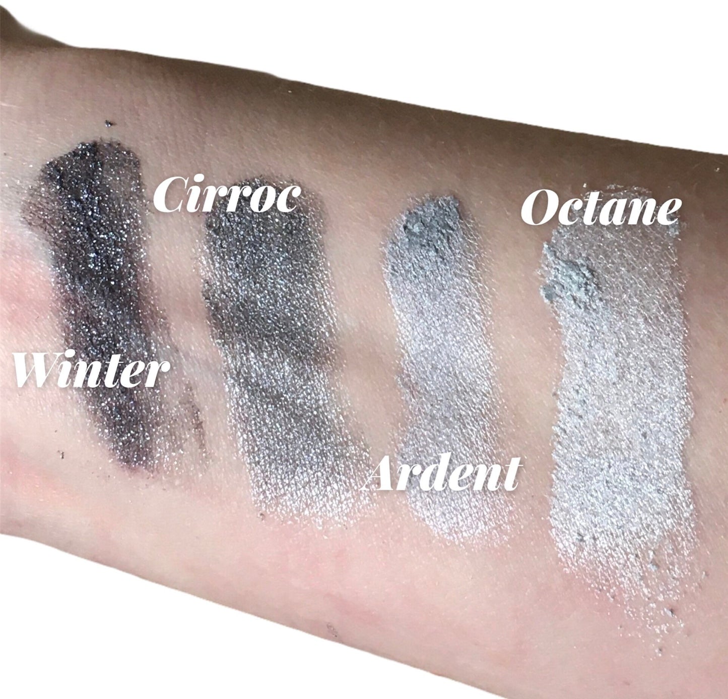 Octane  Eyeshadow Mineral Makeup Eyeliner Eye Shadow 5g Sifter Jar  Metallic White Silver Eye Shadow duo chrome