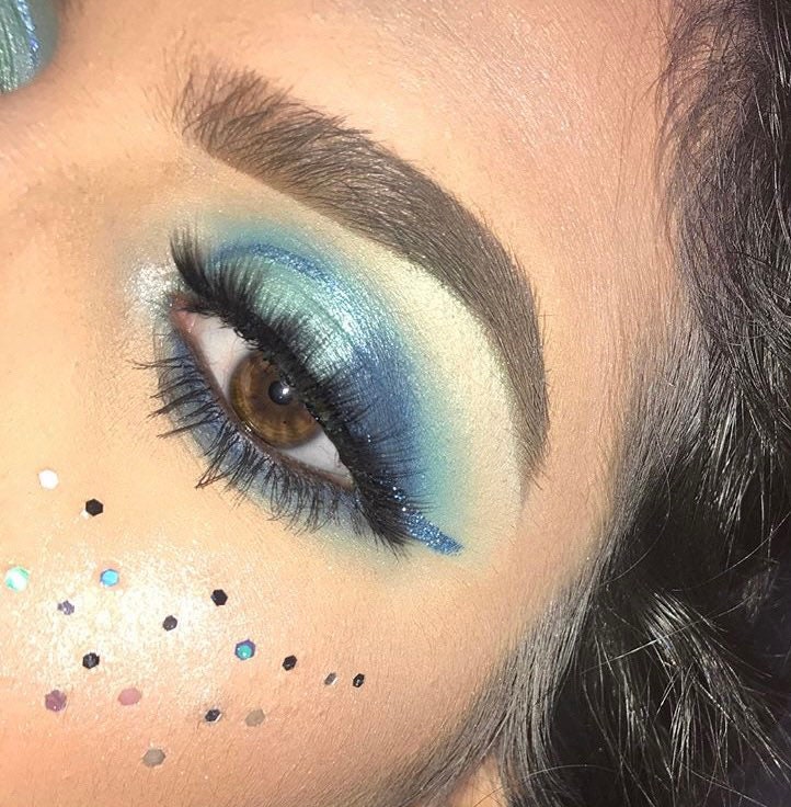 Siren Blue Eyeshadow Royal Shimmer Luster Vibrant Indigo EYeliner Smokey Eyes  Mineral Makeup 10g Sifter Jar Blue Eye shadow