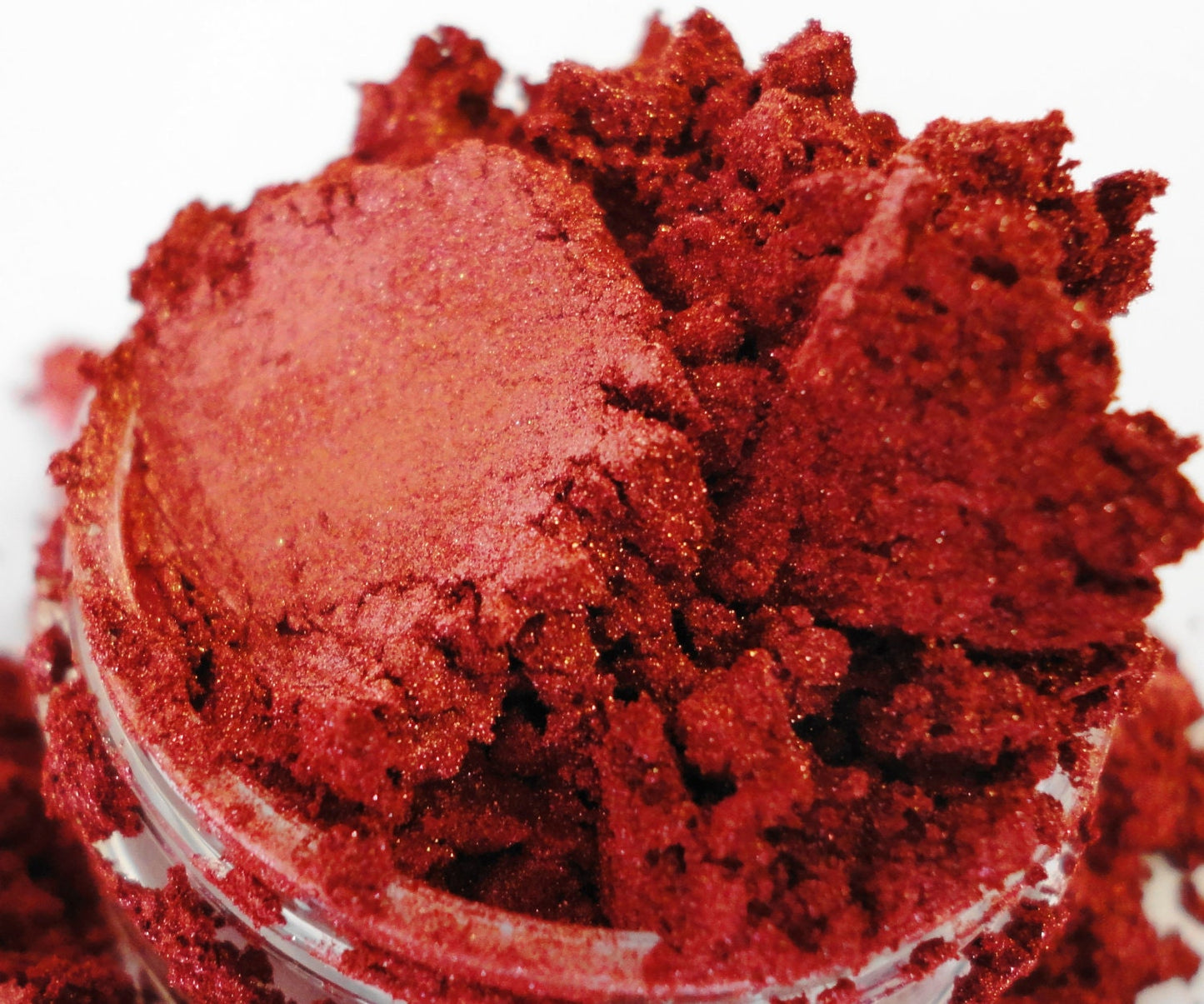 Red Eyeshadow Shimmer Luster Vegan Luster Smokey Eyes Shadow Eyeliner Mineral Makeup Eye Shadow 10g Sifter Jar PINUP