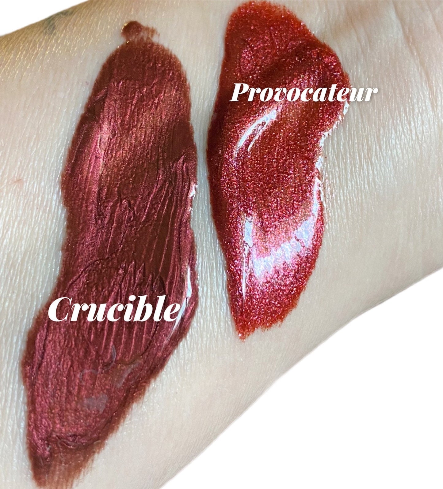 Red Liquid lipstick Lip Gloss Thick Shiny Glossy  Make up Vegan Lip Stick Intense Cherry Red CRUCIBLE