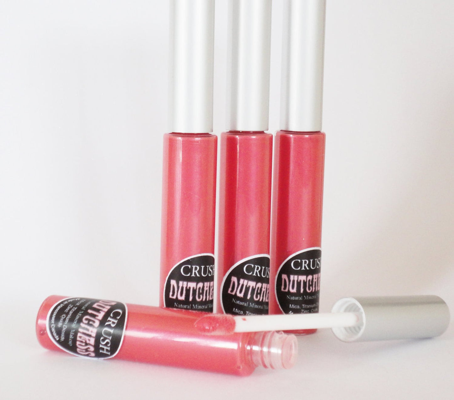 Pink Lip Gloss Vegan Mineral Makeup Lipstick Pearly  Lips Hot Pink Gold Glitter Shiny Glossy Cosmetics   PINK MARTINI