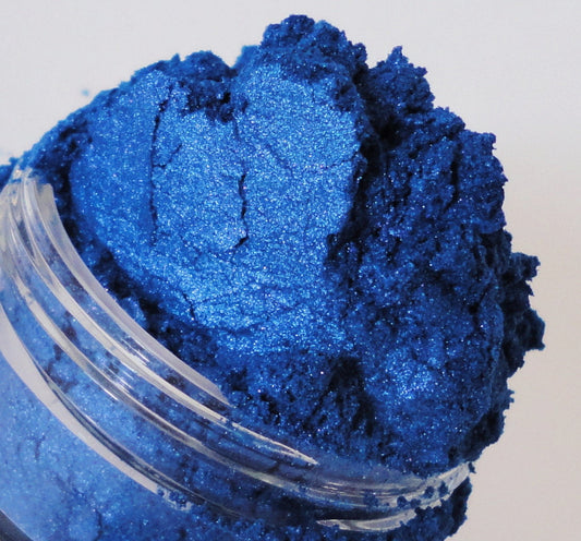 Siren Blue Eyeshadow Royal Shimmer Luster Vibrant Indigo EYeliner Smokey Eyes  Mineral Makeup 10g Sifter Jar Blue Eye shadow