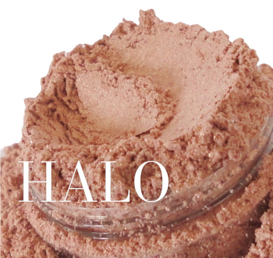 HALO Pink Peach Eyeshadow Copper Shimmer Highlighter Natural  Vegan  Eyeliner Glitter Mineral  Makeup Eye Shadow 5g Sifter Jar