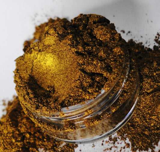 EPIC - Gold Olive - Metallic Eyeshadow - Shimmer- Mineral Make up - eyeliner -Vegan -Eyeliner - Eye shadow -  Smokey eyes - 10g Jar