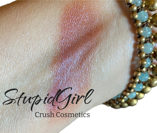 STUPID GIRL Pink rose EyeShadow Shimmer jar Mineral Makeup Eye Shadow Duo Chrome  Shift  Vegan  deep pink Natural Eyeliner