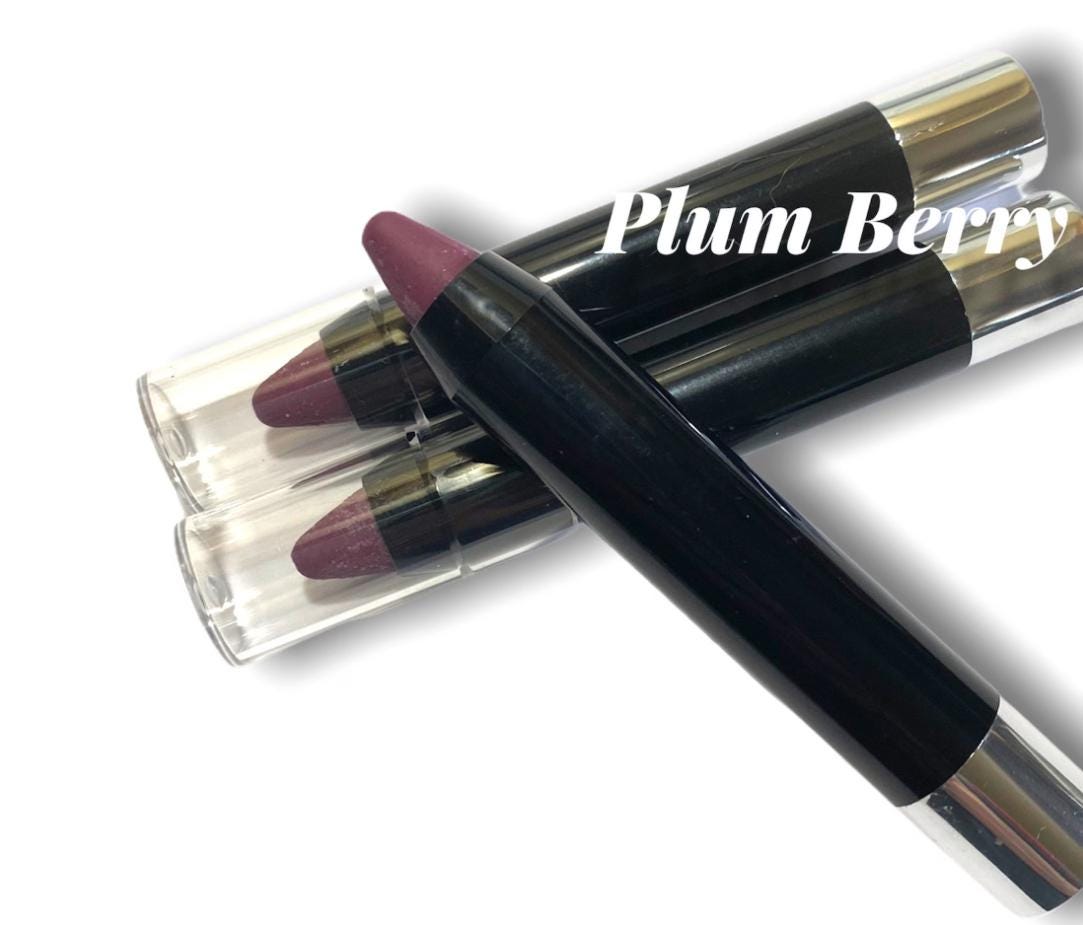 Plum Red lipstick Cream Formula -Lip Twist Up Tube - pigmented Color- Vitamin E  Enriched- Luscious Rich Color - Natural Vegan.