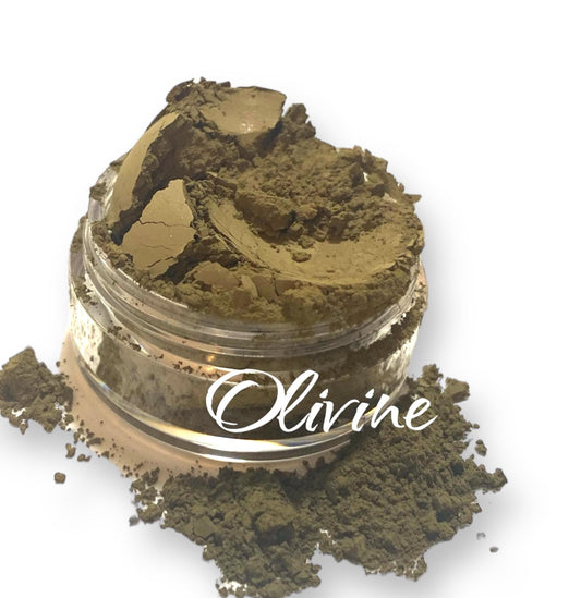 Olivine -Green Matte Eyeshadow - Green  Olive Gray -  Eye Shadow   - Mineral Makeup - Vegan Natural  - Pigmented - Organic