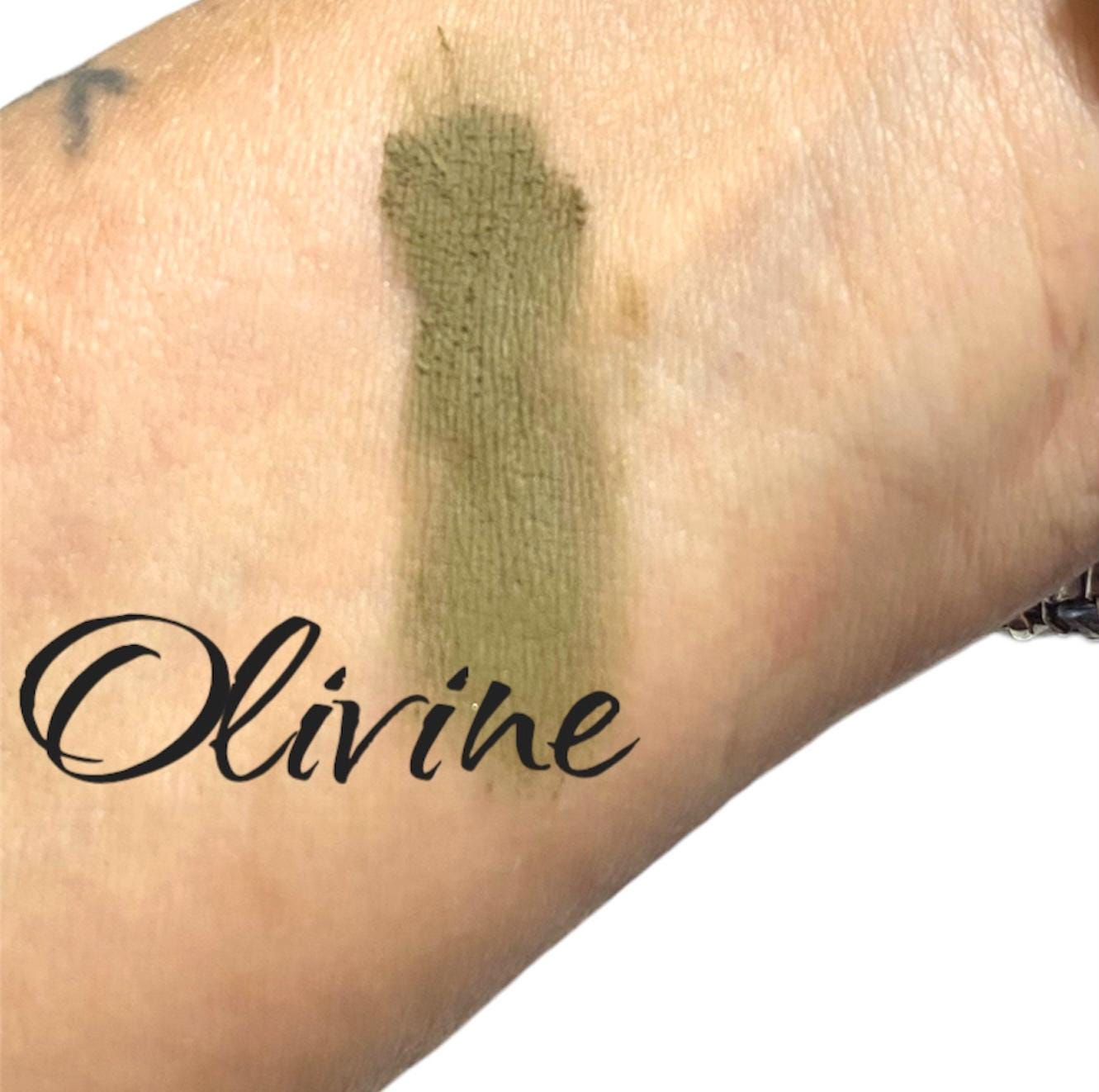 Olivine -Green Matte Eyeshadow - Green  Olive Gray -  Eye Shadow   - Mineral Makeup - Vegan Natural  - Pigmented - Organic