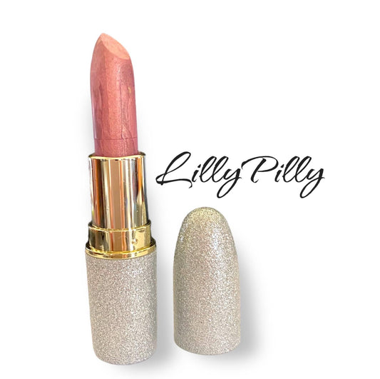 LillyPilly- Lipstick Duo Chrome -  Pink Gold shifting Metallic Lipstick - Vegan Paraben-free Cream Formula -long lasting-natural
