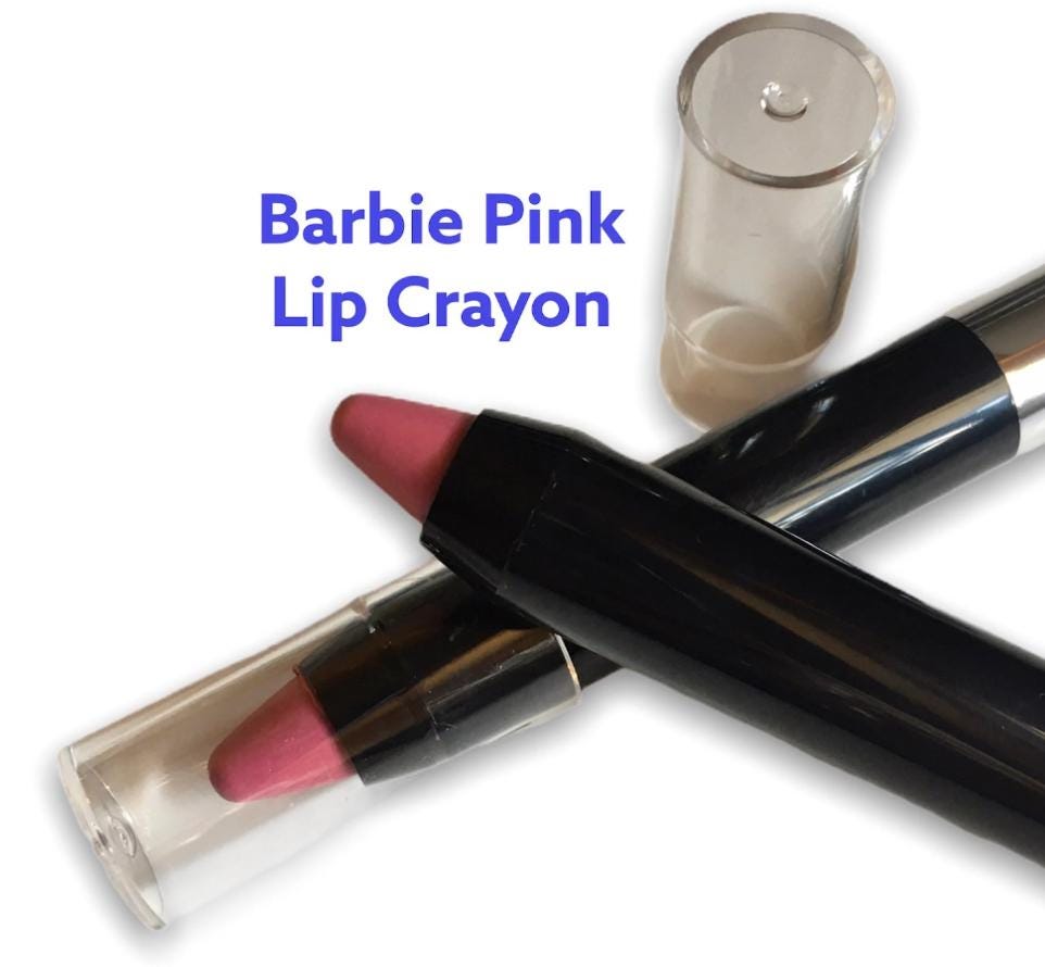 Pink Lipstick- Bright pink-Cream Formula -Lip Crayon- Twist Up Tube - pigmented Color - Luscious Rich Color - Natural Vegan- BARBIE