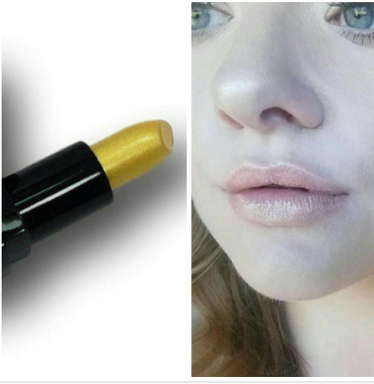 Gold sheer Lipstick Duo Chrome - Gold Sparks shifting Lipstick - Vegan - Paraben-free Cream Formula -long lasting-natural