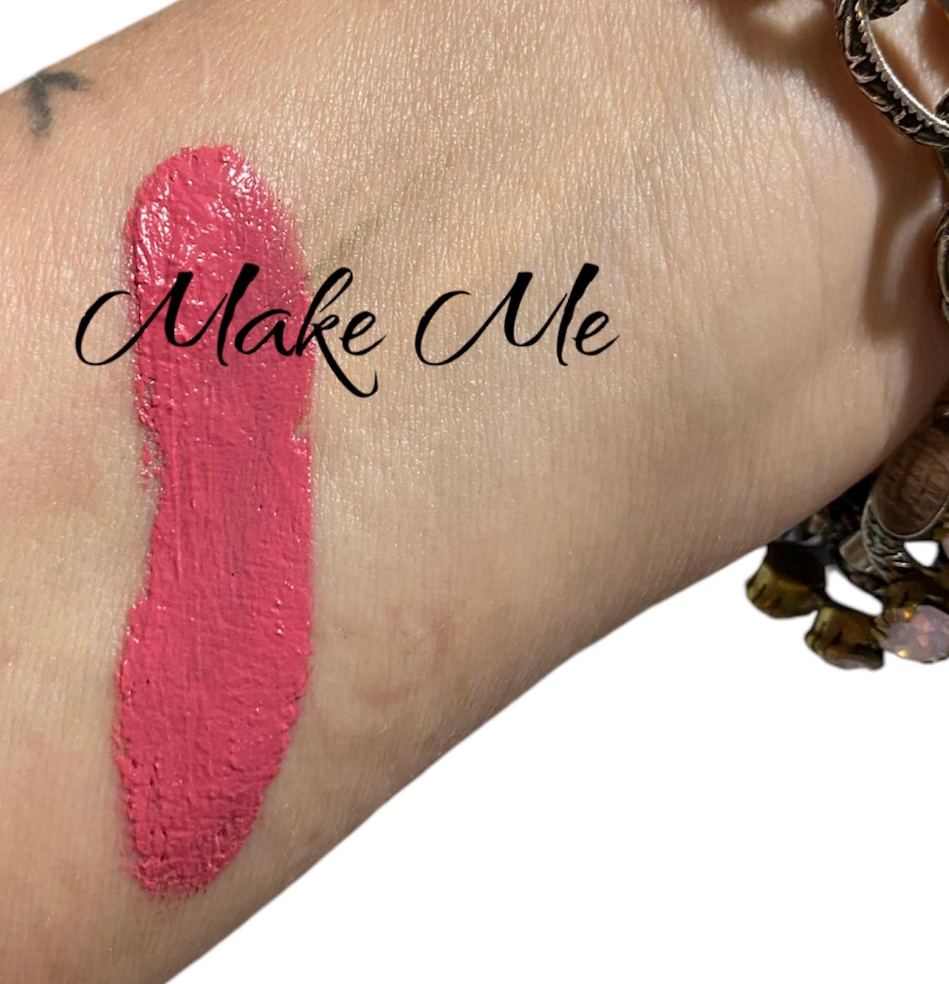 MAKE ME Peachy  Pink Semi Matte Lipstick Vegan Paraben-free  Cream Formula  Lip Natural